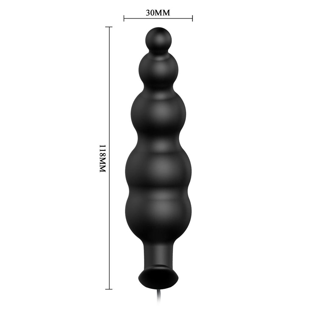 Pretty Love Titreşimli Silikon Anal Plug Kablolu Kumandalı