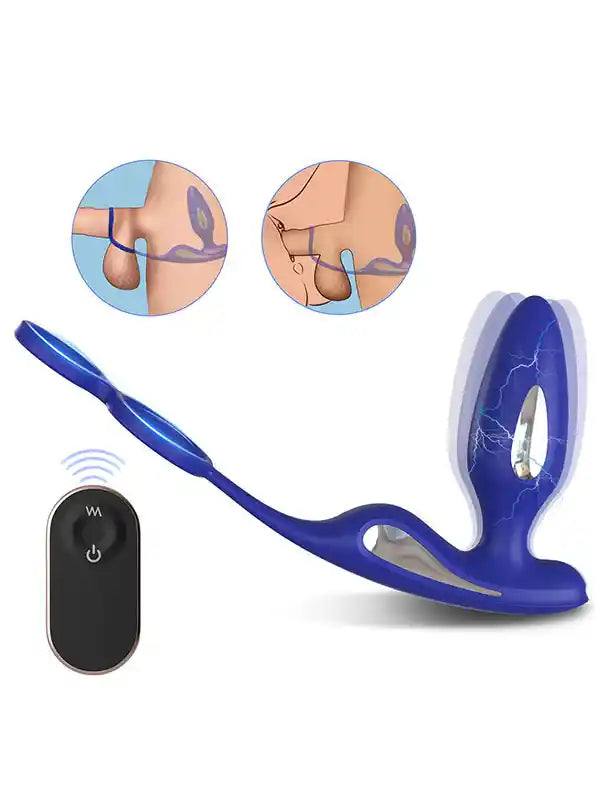 Penis Halkalı Prostat ve Elektro Şok Özellikli Anal Vibratör
