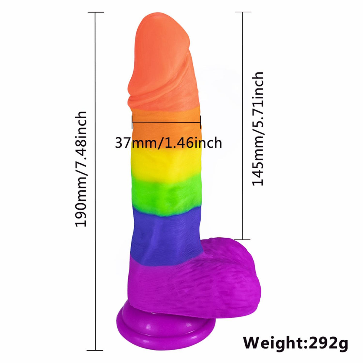 Rainbow Dildo 19 cm