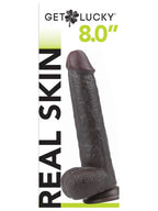 8" Dual Layer Oynar Derili Realistik Siyah Penis 20 cm