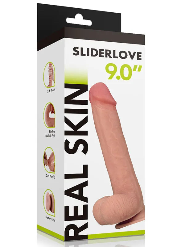 9" Dual Layer Oynar Derili Realistik Penis 23 cm