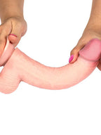 9" Dual Layer Oynar Derili Realistik Penis 23 cm