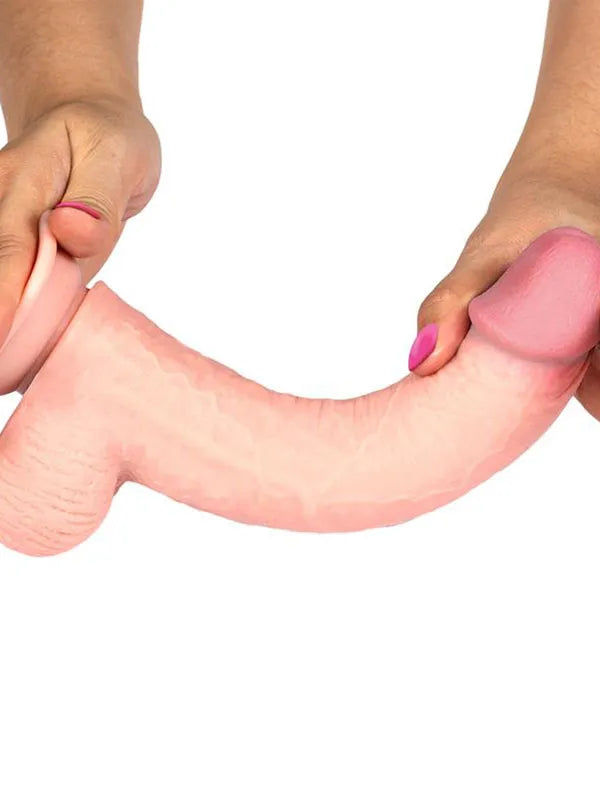 9" Dual Layer Oynar Derili Realistik Penis 23 cm