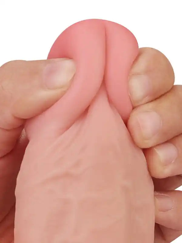 9" Dual Layer Oynar Derili Realistik Dildo 23 cm