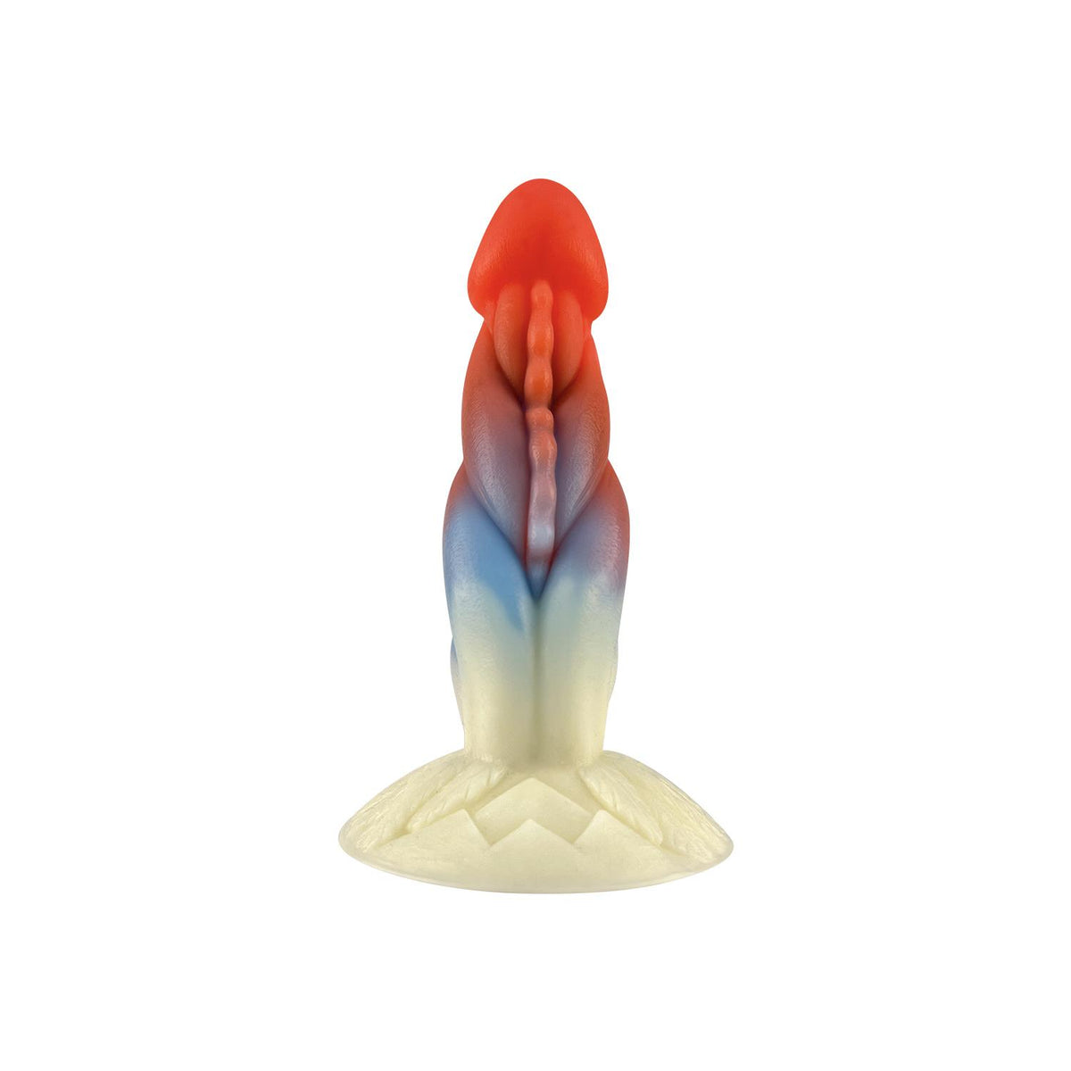 Renkli Spiral Tasarımlı Fantasy Dildo – Yumuşak Silikon, Gerçekçi Dokulu
