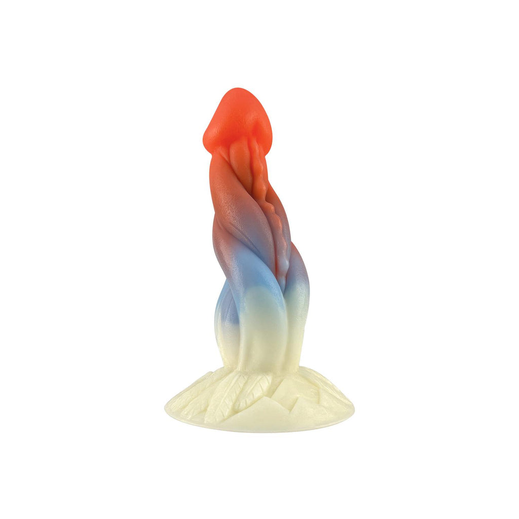 Renkli Spiral Tasarımlı Fantasy Dildo – Yumuşak Silikon, Gerçekçi Dokulu