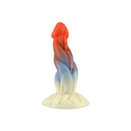 Renkli Spiral Tasarımlı Fantasy Dildo – Yumuşak Silikon, Gerçekçi Dokulu