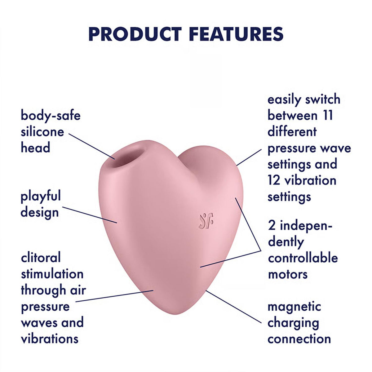 Satisfyer Cutie Heart Emişli Vibratör Rose