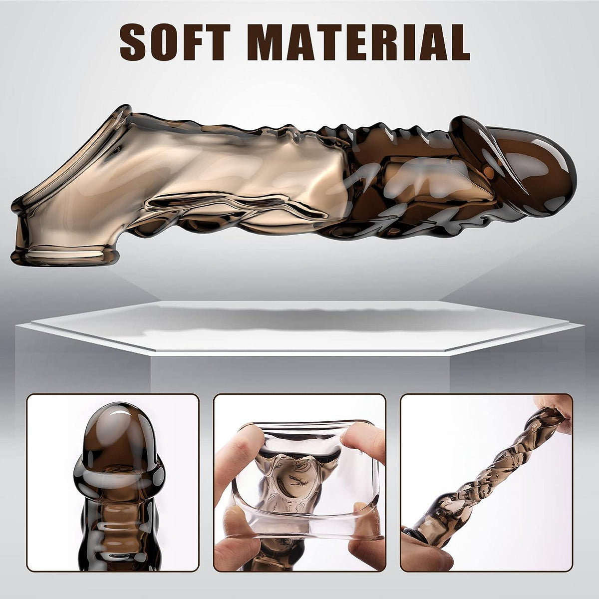 Şeffaf Penis Kılıfı Titreşimli
