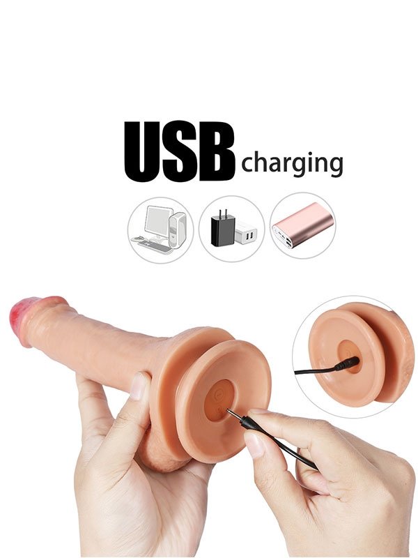 Uzaktan Kumandalı Şarjlı Realistik Dildo 21 cm