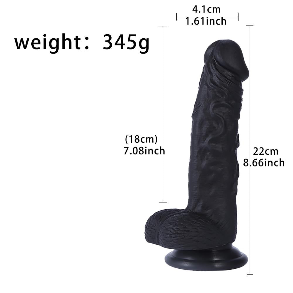 Siyah Realistik Dildo – 22 Cm