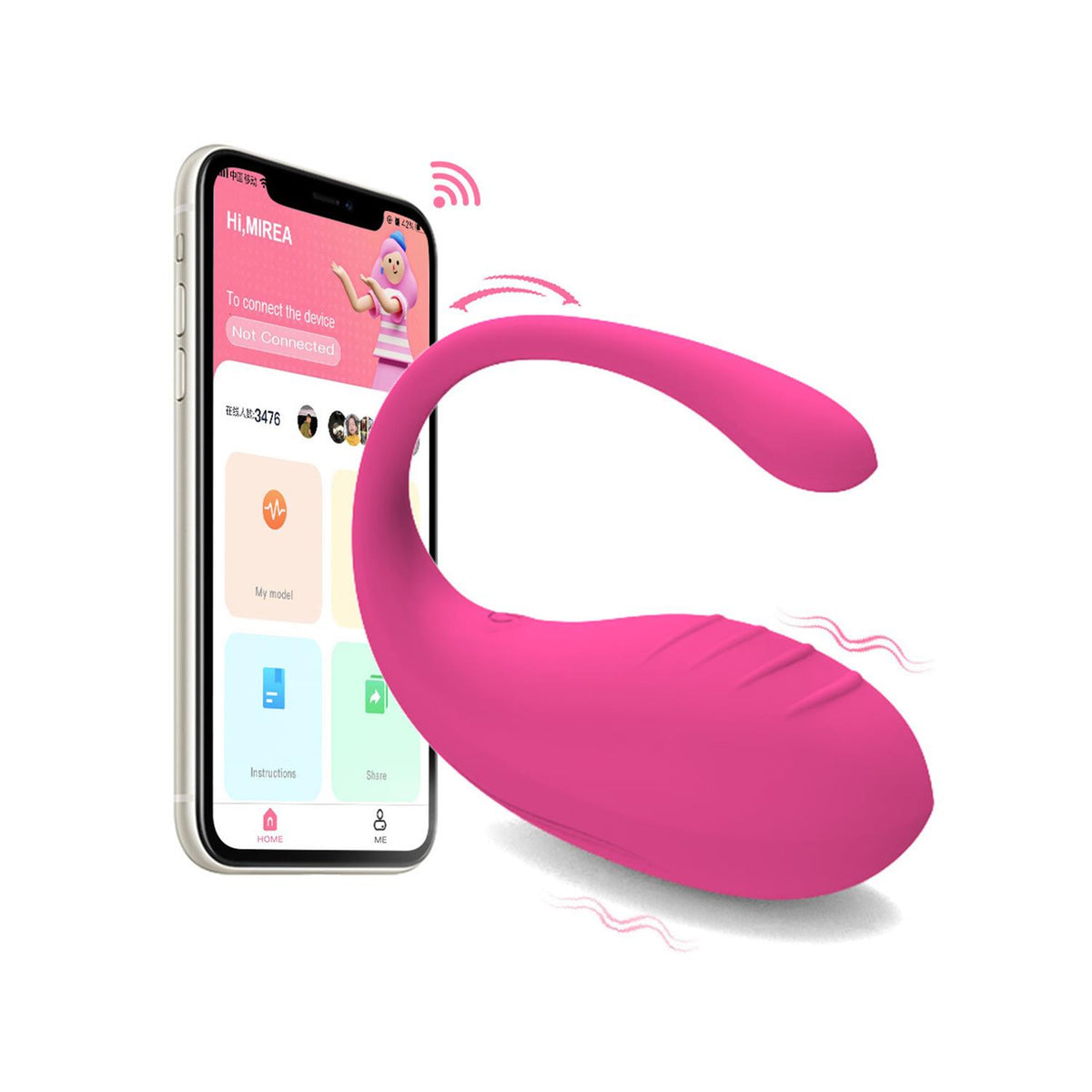Telefon Kontrollü Klitoris Uyarıcılı Vibratör