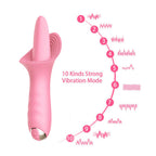 Tırtıklı Dil Vibratör Pembe