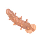 Tırtıklı Titreşimli Penis Kılıfı Ten Rengi