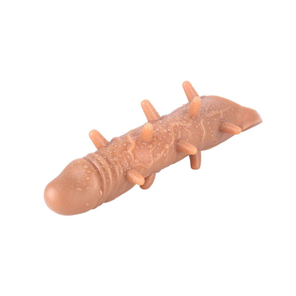 Tırtıklı Titreşimli Penis Kılıfı Ten Rengi