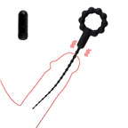 Titreşimli Boğumlu Penis Plug Siyah