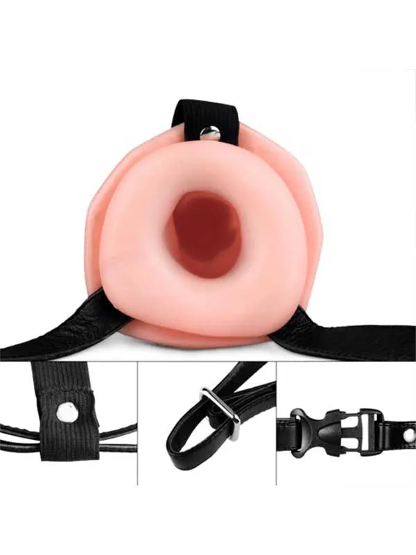 İçi Boş Belden Bağlamalı Titreşimli Penis 16.5 cm