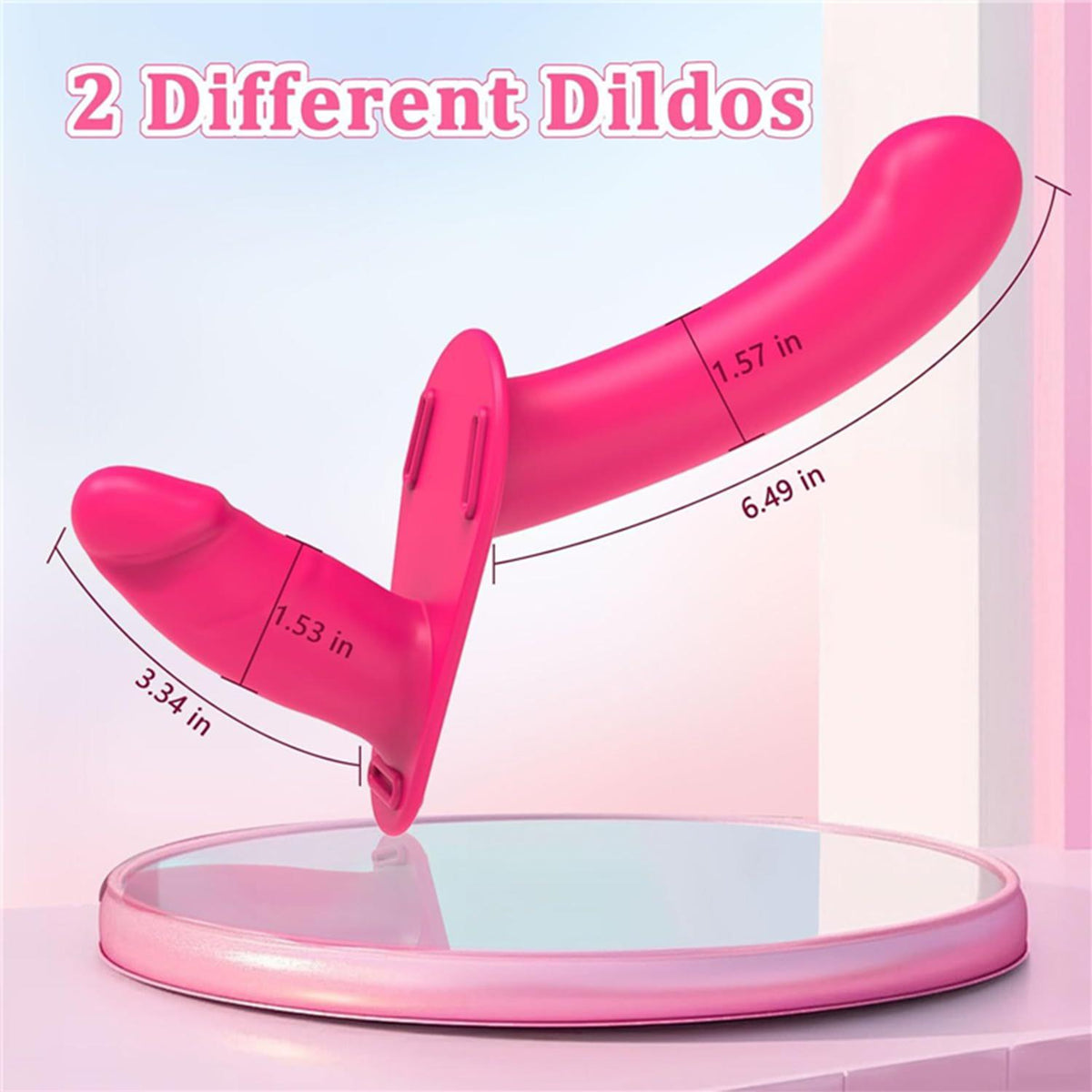 Uzaktan Kumandalı Çift Taraflı Titreşimli Strap-On Rose – 10 Mod, Su Geçirmez, Ayarlanabilir Kayışlı