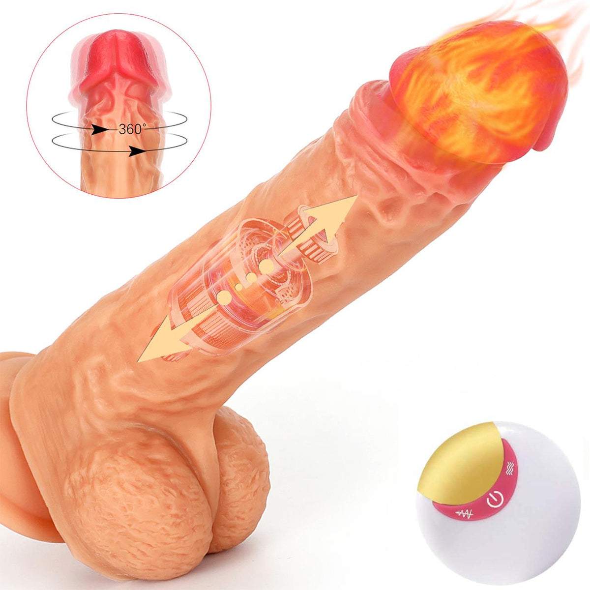 Uzaktan Kumandalı Hareketli Dildo Vibratör