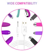 Vibratör İçin DC Uçlu USB Şarj Kablosu 30 cm