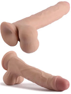 10" Dual Layer Oynar Derili Gerçekçi Penis 25 cm